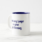 Hinter jedem Rechtsanwalt - Rechtsassistent-Tasse Zweifarbige Tasse (Vorderseite Links)