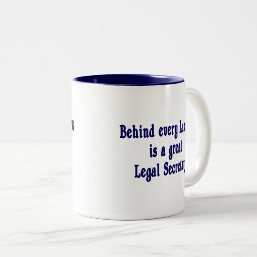 Hinter jedem Rechtsanwalt - Rechtsassistent-Tasse Zweifarbige Tasse (VorderseiteRechts)