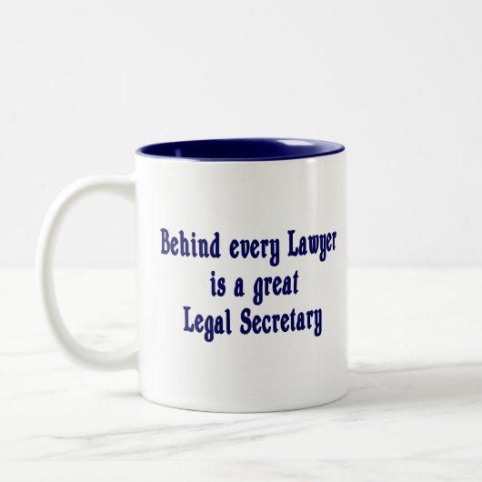 Hinter jedem Rechtsanwalt - Rechtsassistent-Tasse Zweifarbige Tasse (Links)