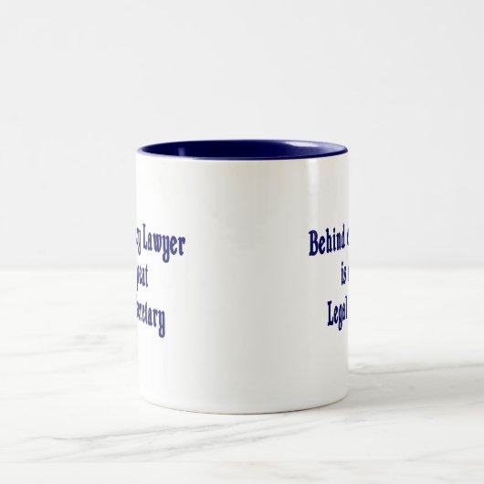 Hinter jedem Rechtsanwalt - Rechtsassistent-Tasse Zweifarbige Tasse (Mittel)