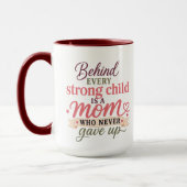 Hinter jedem starken Kind Tasse (Links)