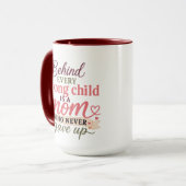Hinter jedem starken Kind Tasse (Vorderseite Links)