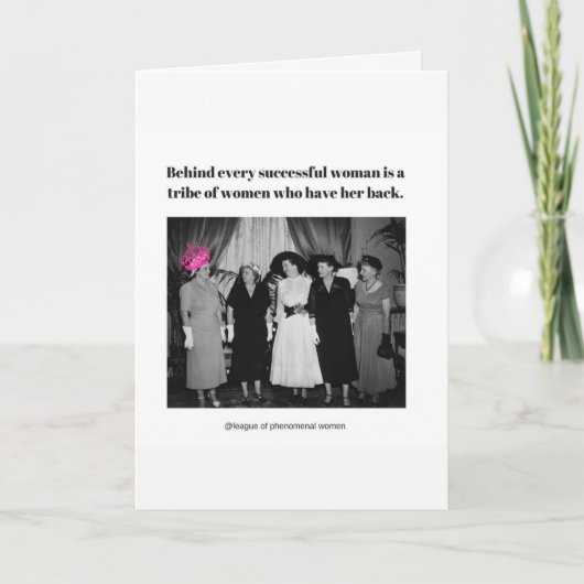 Hinter jeder erfolgreichen Frau... Karte (Vorderseite)