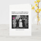 Hinter jeder erfolgreichen Frau... Karte (Gelbe Blume)