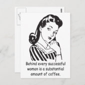 Hinter jeder erfolgreichen Frau... Postkarte (Vorne/Hinten)