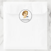 Hinter jeder erfolgreichen Frau Runder Aufkleber (Tasche)