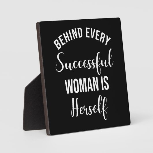 Hinter jeder erfolgreichen Frau steht sich selbst Fotoplatte (Vorderseite)