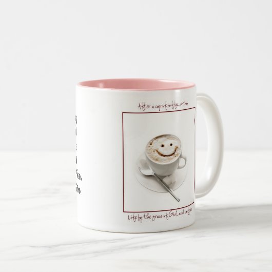 Hinter jeder erfolgreichen Frau… Zweifarbige Tasse (VorderseiteRechts)