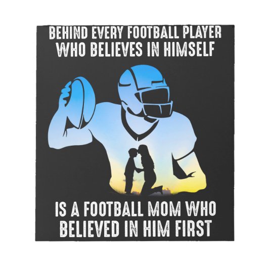 Hinter jeder Fußballspielerfußball-Mama Notizblock (Vorderseite)