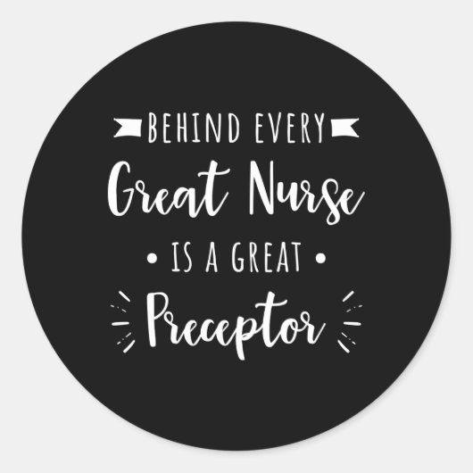 Hinter jeder großen Krankenschwester steht ein gro Runder Aufkleber (Vorderseite)