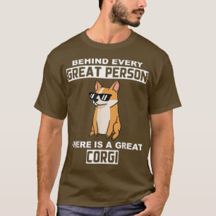 Hinter jeder großen Person steht ein großer Corgis T-Shirt