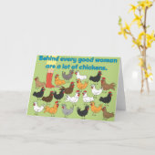 Hinter jeder guten Frau - Gruß-Karte Karte (Gelbe Blume)