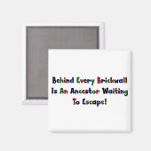 Hinter jeder Mauer... Magnet (Vorderseite/Rückseite)