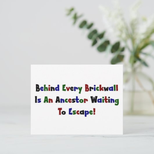 Hinter jeder Mauer... Postkarte (Stehend Vorderseite)