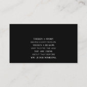 hinter jeder Person gibt es eine Geschichte Visitenkarte (Vorderseite)