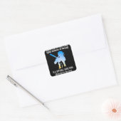 Hinter jeder Softball Player Software-Mama Quadratischer Aufkleber (Umschlag)