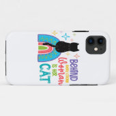 Hinter jeder starken Frau steht ihre Katze Case-Mate iPhone Hülle (Rückseite (Horizontal))