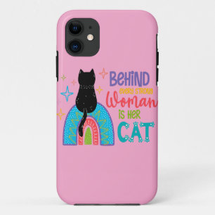 Hinter jeder starken Frau steht ihre Katze Case-Mate iPhone Hülle