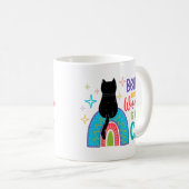 Hinter jeder starken Frau steht ihre Katze Kaffeetasse (VorderseiteRechts)