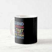 Hinter jeder starken Person steht die Geschichte, Kaffeetasse (Vorderseite Links)