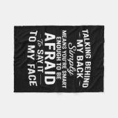 Hinter meinem Rücken zu reden bedeutet einfach, da Fleecedecke (Vorderseite (Horizontal))