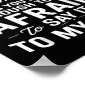 Hinter meinem Rücken zu reden heißt einfach, du bi Poster (Ecke)