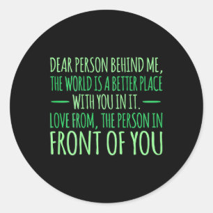Hinter mir Mental Health Awareness Support Graphi Runder Aufkleber