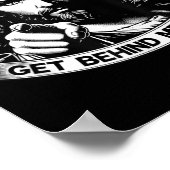 Hinter mir Satan Gott rette Amerika Jesus Meme Poster (Ecke)