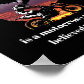 Hinter Motocross Rider, der an sich selbst glaubt Poster (Ecke)