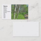 Hinterabflussrinne-Espen Visitenkarte (Vorne/Hinten)