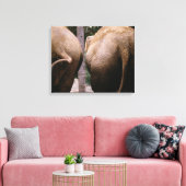 Hinteransicht asiatischer Elefanten Leinwanddruck (Insitu (Wohnzimmer))