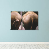 Hinteransicht asiatischer Elefanten Leinwanddruck (Insitu (Holzboden))