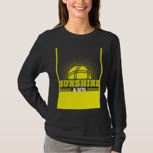 Hinterdruck Sonnenschein und Boccia-Kugel T-Shirt