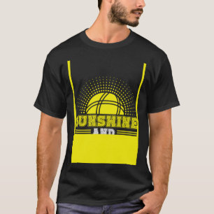 Hinterdruck Sonnenschein und Boccia-Kugel T-Shirt