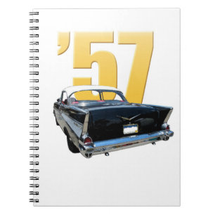 Hintere Ansicht 1957 der Chevrolet-Bel-Aires Notizblock