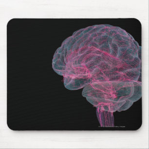 Hintere Ansicht des menschlichen Gehirns Mousepad