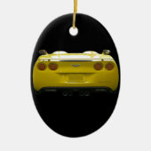 Hintere Ansicht von einer gelben Keramikornament (Vorne)