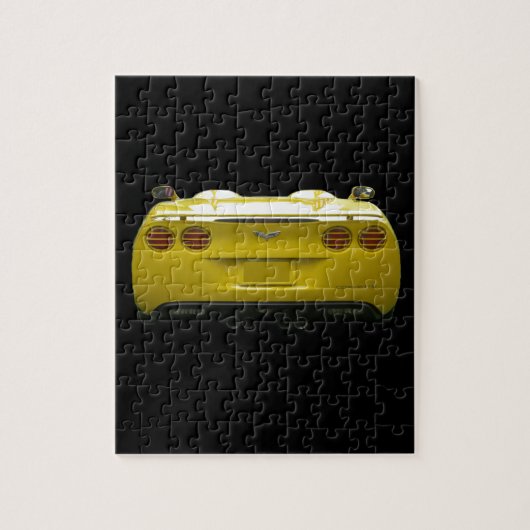 Hintere Ansicht von einer gelben Puzzle (Vertikal)