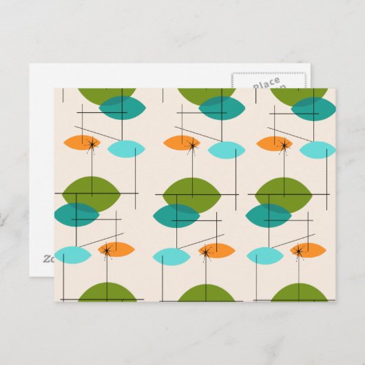 Hintere Atomare Mobilpatternkarte Postkarte (Vorne/Hinten)