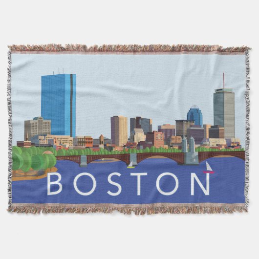 Hintere Bucht-Boston-Skyline-Computer-Illustration Decke (Vorderseite)