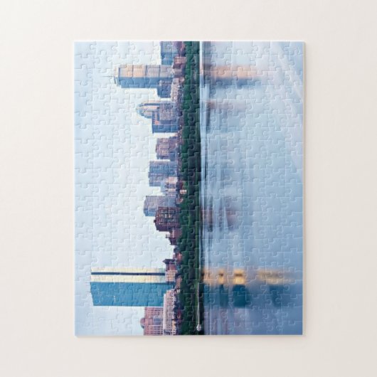 Hintere Bucht Bostons über Charles River Puzzle (Vertikal)