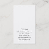 Hintere die Visitenkarte-Schablone der Frau Visitenkarte (Rückseite)