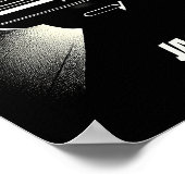 Hintere Lichtschärfe - Voidform Silhouette Kunst u Poster (Ecke)