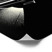 Hintere Lichtschärfe - Voidform Silhouette Kunst u Poster (Ecke)