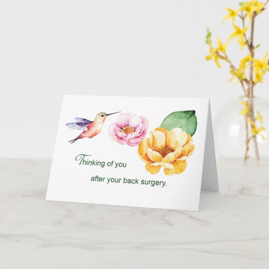 Hintere Operation Denken Sie an Ihre Blume Karte (Gelbe Blume)