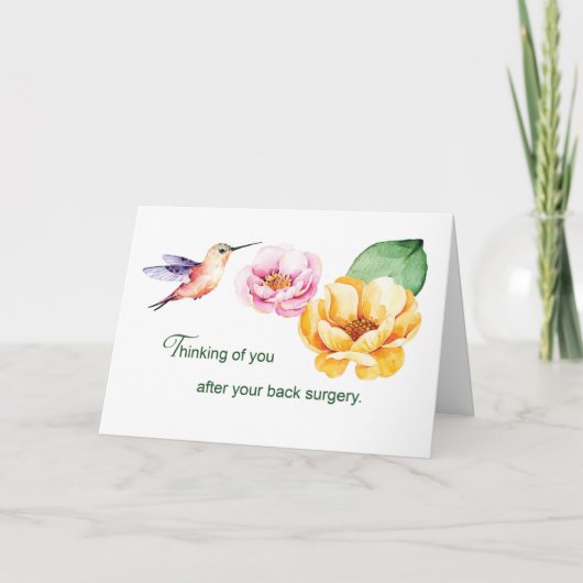 Hintere Operation Denken Sie an Ihre Blume Karte (Vorderseite)