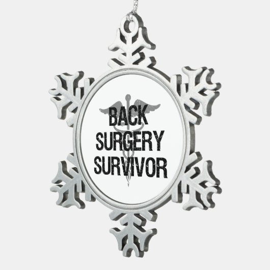 Hintere Operation Schneeflocken Zinn-Ornament (Rechts)