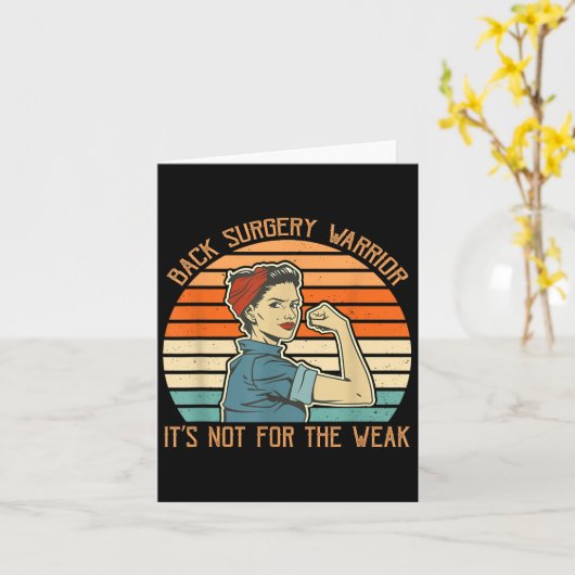 Hintere Operation Warrior Retro Post Spine Spinal  Karte (Gelbe Blume)