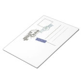 Hintere Postkartenablage Notizblock (angewinkelt)