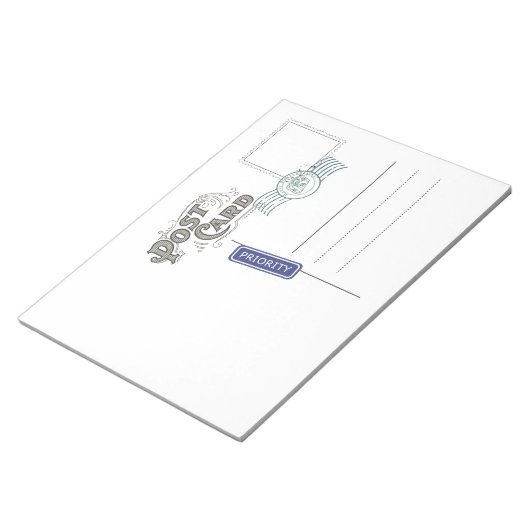 Hintere Postkartenablage Notizblock (angewinkelt)